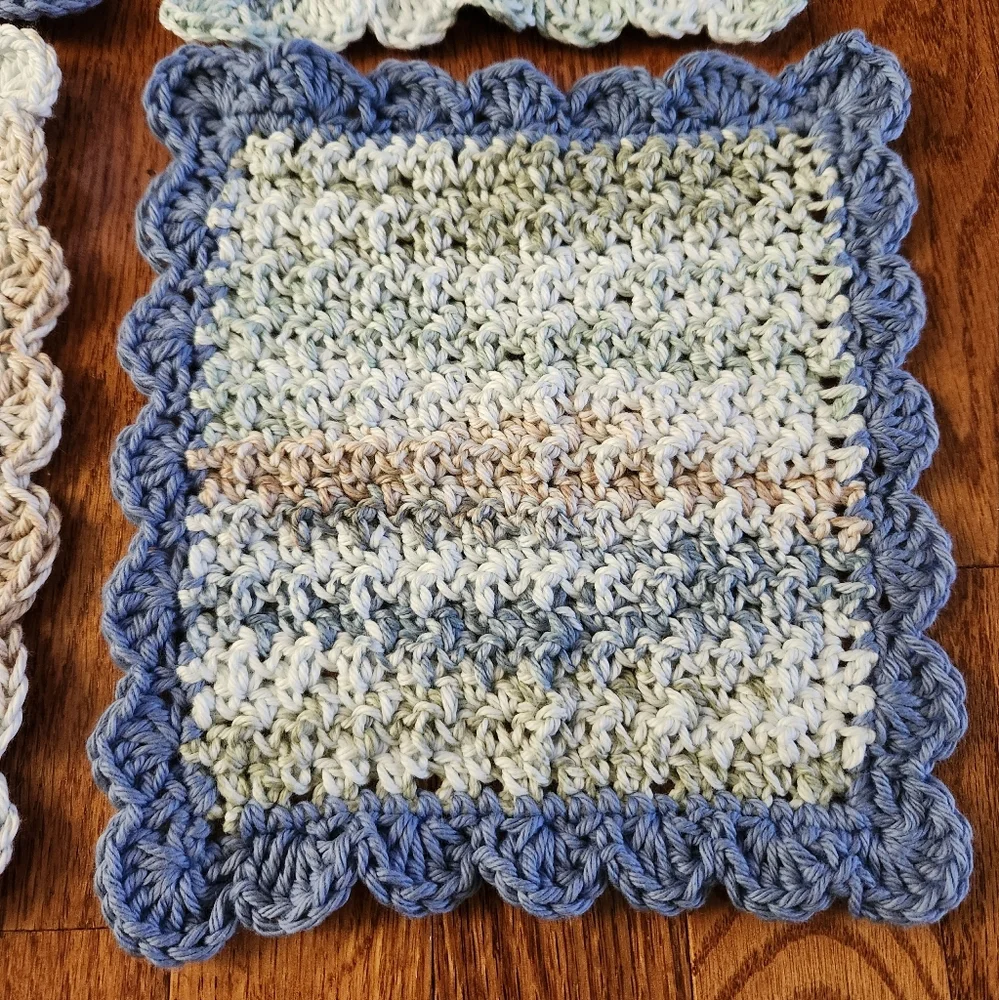 Crochet Stone Wash Washcloth and Face Disc Set - Picture 6 of 10